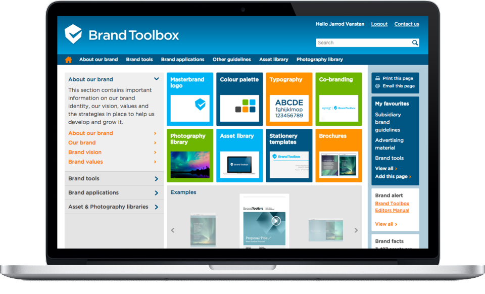 screenshot of Brand Toolbox